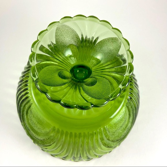 Vintage Brockway Glassware Nouveau Pedestal Bowl Green Salad Serving Bowl - Picture 4 of 7